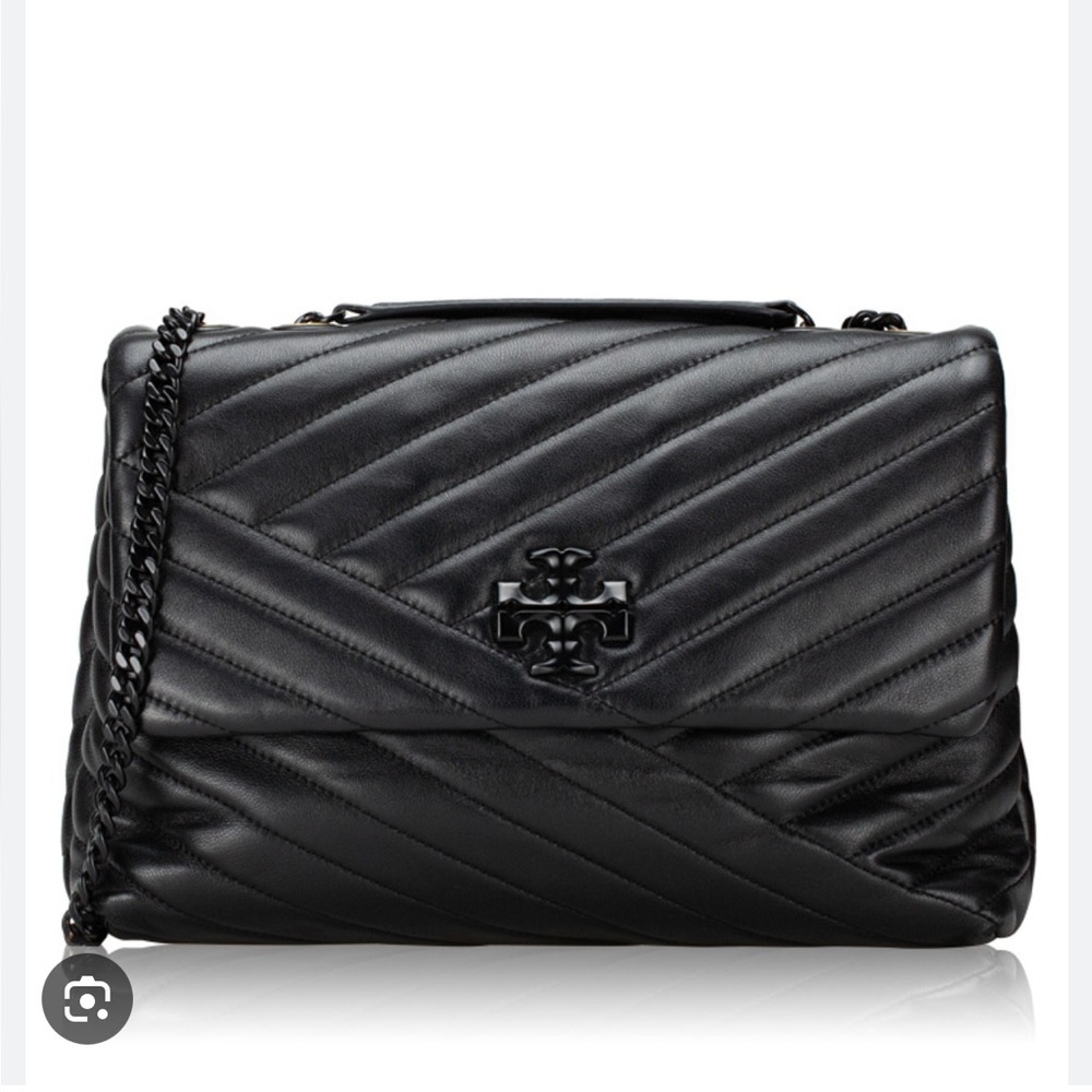 Tory Burch Kira Chevron Powder Coated Small Convertible Shoulder Bag